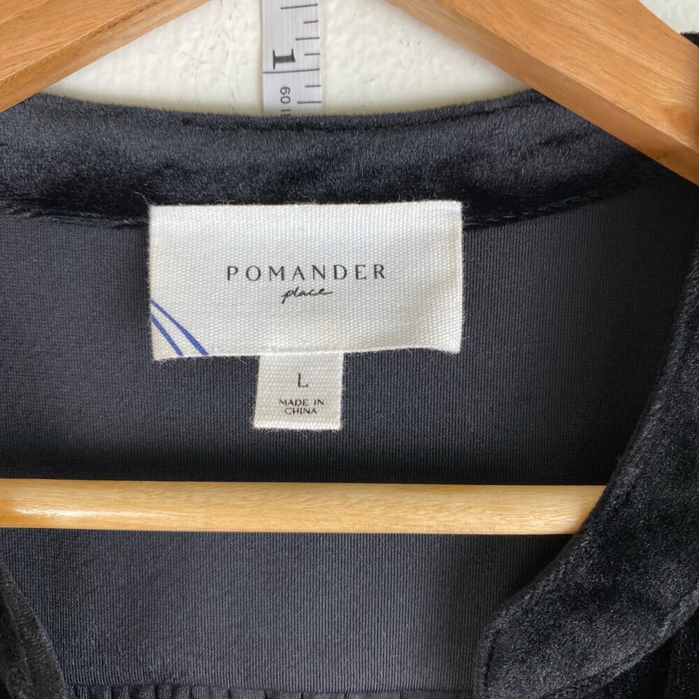 Tuckernuck Pomander Place Kenzo Black Velvet Mini Dress L - Picture 11 of 14